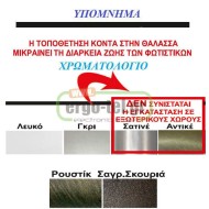Φωτιστικό απλίκα αλουμινίου τετράγωνο με γρίλια ρουστίκ χρώμα για λάμπες E14 στεγανό IP44