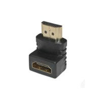 Αντάπτορας HDMI γωνιακός 90° θηλυκό σε αρσενικό σε μαύρο χρώμα