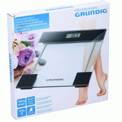 Γυάλινη ψηφιακή ζυγαριά μπάνιου Grundig 18681 με αντιολισθητικά ποδαράκια για σταθερή βάση