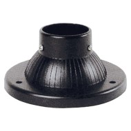 Βάση πλαστική μαύρη 17x8cm για κολωνάκι φωτιστικού μπάλας με ντουί Ε27
