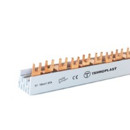 Γέφυρα χαλκού πίνακα με μήκος 100cm BUSBAR 63A μονοφασική ακίδος