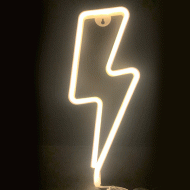 Κρεμαστό φωτιστικό αστραπή με NEON LED λαμπάκια λειτουργία με μπαταρίες 3xAA η μέσω USB IP20 34x2x13cm