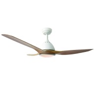 Ανεμιστήρας οροφής με φως dimmable διάμετρος 132cm 40W με 3 ABS πτερύγια τηλεχειριστήριο & 2 αναρτήσεις σε καφέ χρώμα
