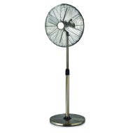 Ανεμιστήρας με ορθοστάτη Φ45cm 230V AC 60W 3 ταχύτητες μεταλλικός νίκελ με 4 ασημί πτερύγια ρυθμιζόμενος