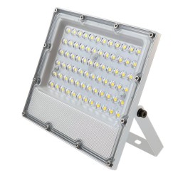 Προβολέας LED SMD FLOOD λευκός 30W με ψυχρό φως 6000K 3600Lm 100-277V AC RA80 IK08 στεγανός IP65 