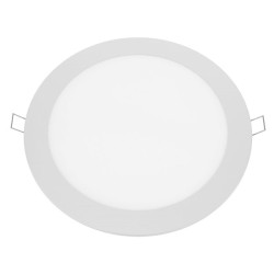 Φωτιστικό LED PANEL οροφής χωνευτό στρόγγυλο Φ205mm 230V 18W με θερμό χρώμα φωτός 3000K 1700lm σε λευκό χρώμα