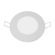 Φωτιστικό LED PANEL οροφής χωνευτό στρόγγυλο Φ100mm 230V 6W με ενδιάμεσο χρώμα φωτός 4000K 470lm σε λευκό χρώμα