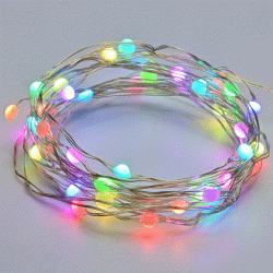 50 LED λαμπάκια σε σειρά με ασημί καλώδιο χαλκού usb wifi+bluetooth+υπέρθ+τηλεκοντρόλ 7m ντιμαριζόμενα IP44 
