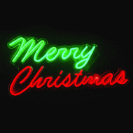 Διακοσμητικό κρεμαστής τοποθέτησης MERRY CHRISTMAS με 271 led SMD σε πράσινο και κόκκινο φως σταθερό IP44 50x25cm 5m καλώδιο