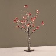 Διακοσμητικό δεντράκι RED BERRY με 24 led λαμπάκια σε θερμό φως 24VDC IP44 10X10X60cm και 3 μέτρα καφέ καλώδιο Διακοσμητικό δεντράκι RED BERRY με 24 led λαμπάκια σε θερμό φως 24VDC IP44 10X10X60cm και 3 μέτρα καφέ καλώδιο