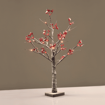 Διακοσμητικό δεντράκι RED BERRY με 24 led λαμπάκια σε θερμό φως 24VDC IP44 10X10X60cm και 3 μέτρα καφέ καλώδιο Διακοσμητικό δεντράκι RED BERRY με 24 led λαμπάκια σε θερμό φως 24VDC IP44 10X10X60cm και 3 μέτρα καφέ καλώδιο