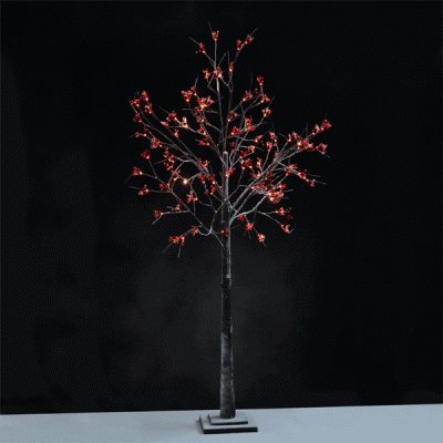 Δέντρο διακοσμητικό με μαύρο κορμό και RED BERRIES 96 LED λαμπάκια 24VDC 24X24X180cm και 3m καφέ καλώδιο τροφοδοσίας IP44 Δέντρο διακοσμητικό με μαύρο κορμό και RED BERRIES 96 LED λαμπάκια 24VDC 24X24X180cm και 3m καφέ καλώδιο τροφοδοσίας IP44
