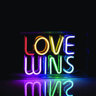LED διακοσμητικό φωτιστικό LOVE WINS 120 neon λαμπάκια πολύχρωμα με USB καλώδιο 2m 31x4,6x19cm IP20 LED διακοσμητικό φωτιστικό LOVE WINS 120 neon λαμπάκια πολύχρωμα με USB καλώδιο 2m 31x4,6x19cm IP20