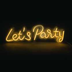 Φωτιστικό LET'S PARTY με 125 NEON LED λαμπάκια σε θερμό φως USB καλώδιο 2m 41x1,6 x13,5cm 