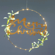 Διακοσμητικό κρεμαστό κύκλος MERRY CHRISTMAS φωτιζόμενο με 40 led λαμπάκια σε θερμό φως με μπαταρία 2ΧΑΑ IP20 Φ40cm Διακοσμητικό κρεμαστό κύκλος MERRY CHRISTMAS φωτιζόμενο με 40 led λαμπάκια σε θερμό φως με μπαταρία 2ΧΑΑ IP20 Φ40cm