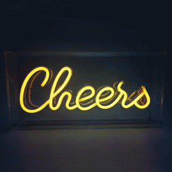 Επιτραπέζιο διακοσμητικό φωτιστικό neon CHEERS 90 LED λαμπάκια σε θερμό φως και USB καλώδιο 2m 30x4,6x15cm 