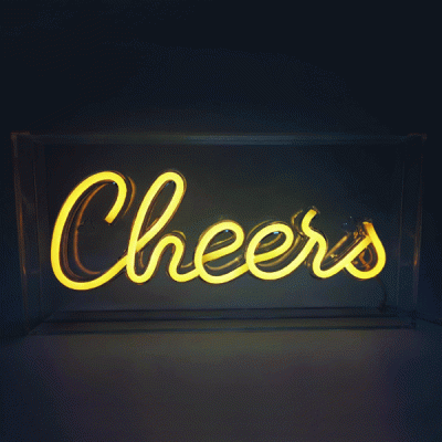Επιτραπέζιο διακοσμητικό φωτιστικό neon CHEERS 90 LED λαμπάκια σε θερμό φως και USB καλώδιο 2m 30x4,6x15cm 