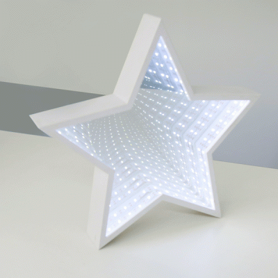 Αστεράκι πλαστικό 3D με 59 LED λαμπάκια σε ψυχρό λευκό φως και λειτουργία με μπαταρίες 3xAA 29x5x29cm IP20