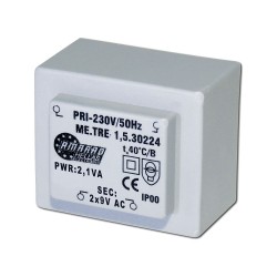 Πακτωμένος μετασχηματιστής TRM-090-21-2 2X9V AC 2,1VA