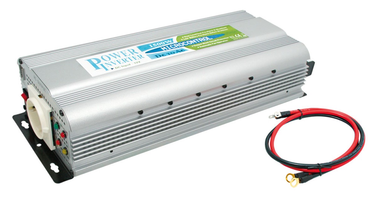 Inverter HP-1000-12 12V DC σε 230V AC 1000VA 340x135x79mm - AMA-8-1-4