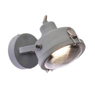 Επίτοιχο φωτιστικό MORFEAS 1xGU10 D12x19cm μεταλλικό γκρι