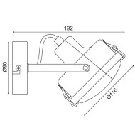 Επίτοιχο φωτιστικό MORFEAS 1xGU10 D12x19cm μεταλλικό γκρι