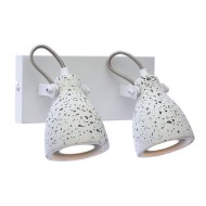 Επίτοιχο φωτιστικό σποτ 2ΧGU10 23x15x18cm Terrazzo λευκό