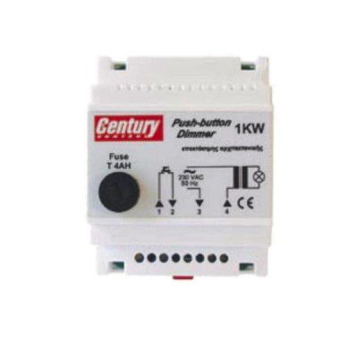 Dimmer ράγας με μπουτόν, 100–1000W, για ωμικά & επαγωγικά φορτία, 230V AC