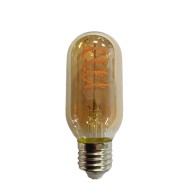 Λαμπτήρας LED Filament Dimmable 6W E27 - T45 θερμό φως 2400K Amber Spiral Φ45x110mm 