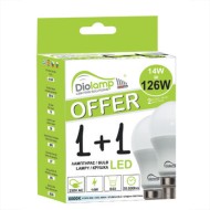 Λάμπα led τύπου αχλάδι A60 B22 7W 230V 4000k ενδιάμεσο λευκό φως 580Lm σε blister 2 τμχ