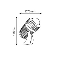 Προβολέας LED WALLWASHER LUMINAIRE 8W 230V AC θερμό φως 3000k 450lm δέσμης 8° 30000h IP66