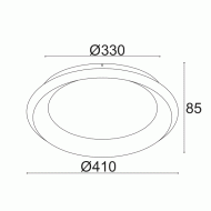 Φωτιστικό οροφής LED DIANA 34W θερμό φως 3000k 2330lm λευκό μεταλλικό D41xH8,5cm