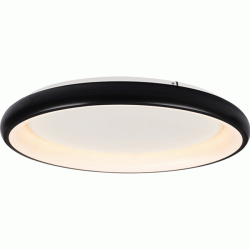Φωτιστικό οροφής LED 100W θερμό φως 3000k 7010lm μαύρο μεταλλικό D81xh8,5cm