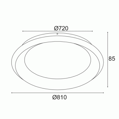 Φωτιστικό οροφής LED 100W θερμό φως 3000k 7010lm D81xh8,5cm λευκό μεταλλικό