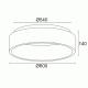 Φωτιστικό οροφής LED 48W θερμό φως 3000k 2630lm D60xh14cm μεταλλικό λευκό