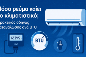 Πόσο ρεύμα καίει το κλιματιστικό; Πρακτικός οδηγός κατανάλωσης ανά BTU