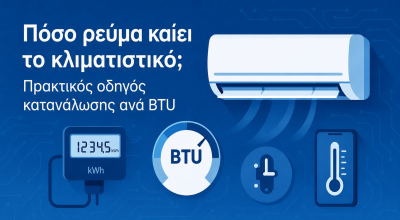Πόσο ρεύμα καίει το κλιματιστικό; Πρακτικός οδηγός κατανάλωσης ανά BTU
