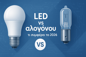 LED vs αλογόνου: τι συμφέρει το 2026