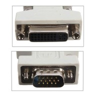 Αντάπτορας POWERTECH CAB-G018 VGA 15pin male σε DVI-I 24+5 F συμβατό και με 24+1 Αντάπτορας POWERTECH CAB-G018 VGA 15pin male σε DVI-I 24+5 F συμβατό και με 24+1