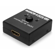 HDMI Bi-Directional switch POWERTECH CAB-H112 2 σε 1 4K x 2K & 3D μαύρο με υποστήριξη HDR