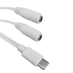 Καλώδιο POWERTECH CAB-UC055 USB Type-C σε 2x 3.5mm 0.20m