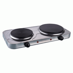 Εστία διπλή CH-025A 2500W με 2 θερμοστάτες και 2 ενδεικτικές λυχνίες ελέγχου