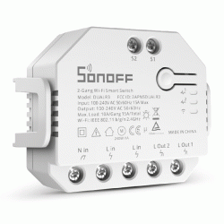 Smart διακόπτης SONOFF DUALR3 2-Gang WiFi 15A με δυνατότητα παρακολούθησης οικιακής ενέργειας