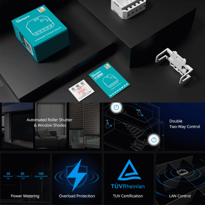 Smart διακόπτης SONOFF DUALR3 2-Gang WiFi 15A με δυνατότητα παρακολούθησης οικιακής ενέργειας Smart διακόπτης SONOFF DUALR3 2-Gang WiFi 15A με δυνατότητα παρακολούθησης οικιακής ενέργειας