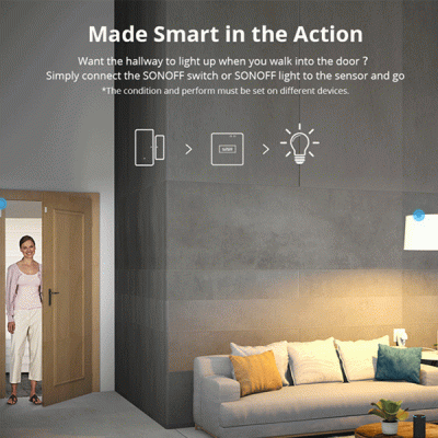 Alarm sensor πόρτας & παραθύρου SONOFF DW2-RF 433MHz συμβατό με IFTTT service Alarm sensor πόρτας & παραθύρου SONOFF DW2-RF 433MHz συμβατό με IFTTT service