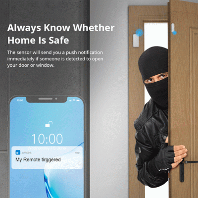 Ασύρματος μαγνητικός αισθητήρας SONOOF DW2-WI-FI λευκός με push ειδοποίηση στο smartphone