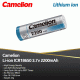 Μπαταρία λιθίου CAMELION 18650 με χωρητικότητα 2200mAh 3.7V χωρίς προστασία κατάλληλη για χρήση σε συστοιχίες μπαταριών