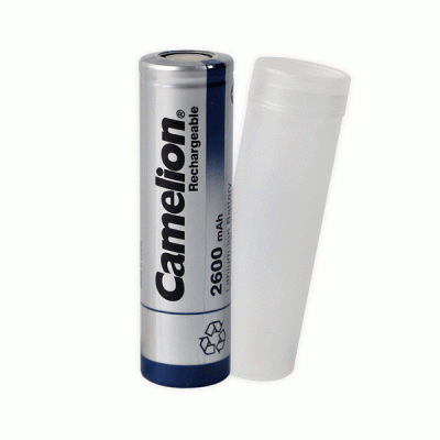 Μπαταρία λιθίου 18650 Camelion με χωρητικότητα 2600 mAh χωρίς προστασία 