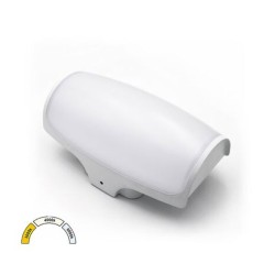 Απλίκα LED αλουμινίου ορθογώνια οβάλ 12W με δυνατότητα επιλογής φωτός CCT στεγανή ΙΡ54 λευκό χρώμα