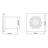 Εξαεριστήρας μπάνιου EUROPLAST E150 λευκός Φ150 24W 300m3/h 230V επίτοιχης τοποθέτησης Εξαεριστήρας μπάνιου EUROPLAST E150 λευκός Φ150 24W 300m3/h 230V επίτοιχης τοποθέτησης